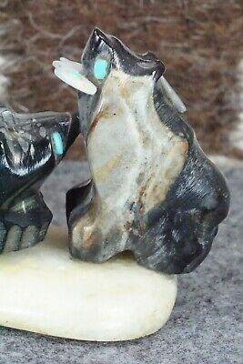 Bear Zuni Fetish Carving - Della Haloo - High Lonesome Trading