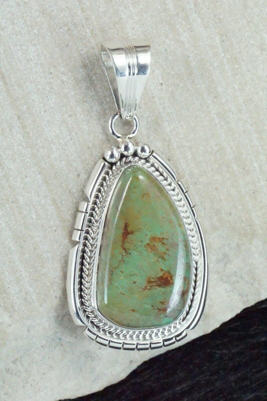 Turquoise & Sterling Silver Pendant - Samuel Yellowhair