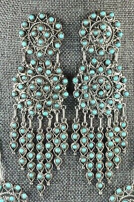Turquoise & Sterling Silver Necklace and Earrings Set - Wayne Johnson