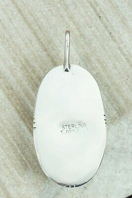 White Buffalo & Sterling Silver Pendant - T Benally