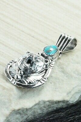 Turquoise and Sterling Silver Pendant - Henry Attakai