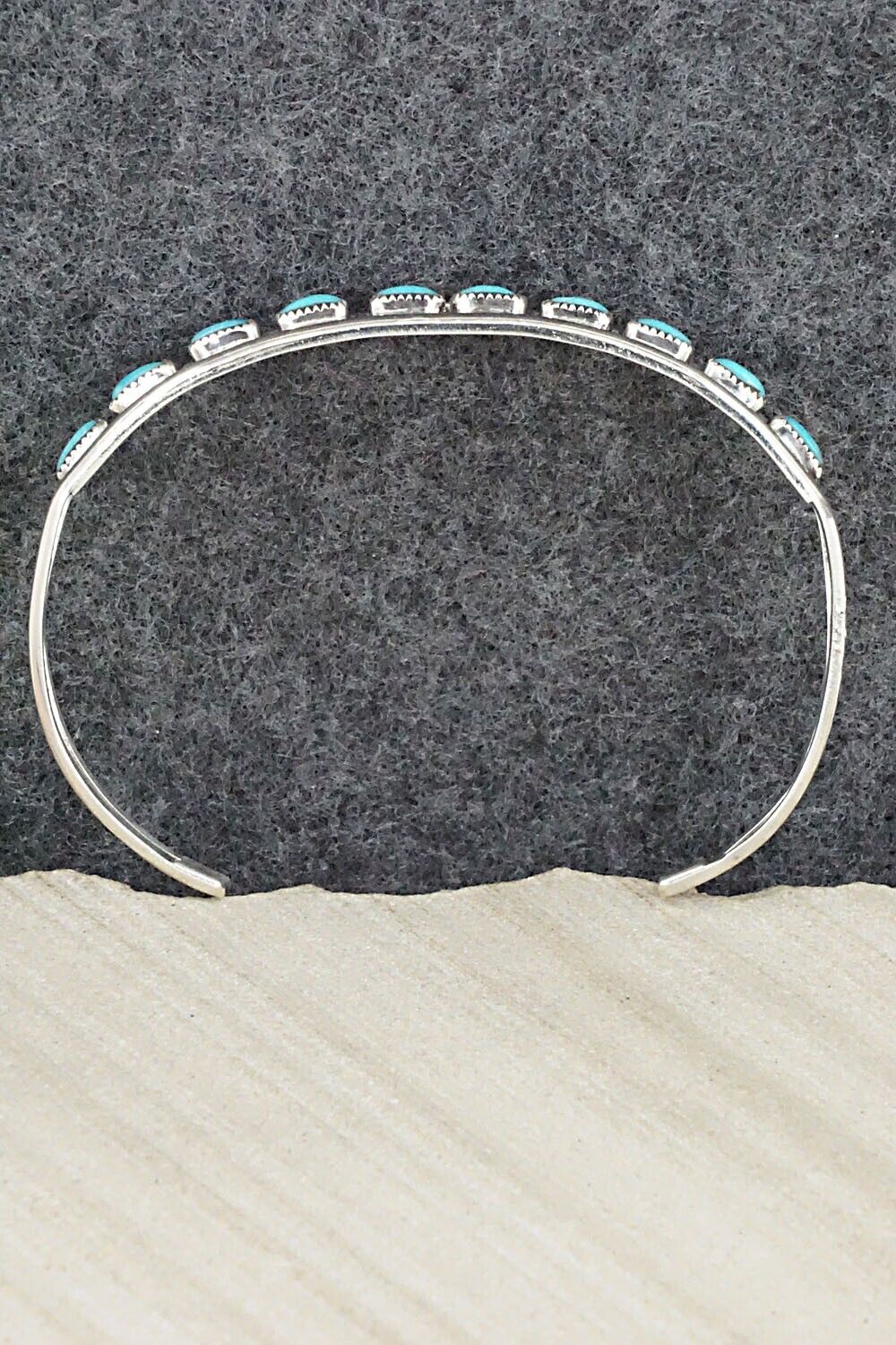 Turquoise & Sterling Silver Bracelet - Eldrick Seoatwa