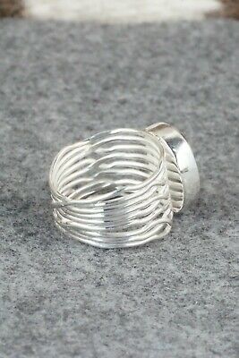 White Buffalo & Sterling Silver Ring - Murphy Platero - Size 7.5
