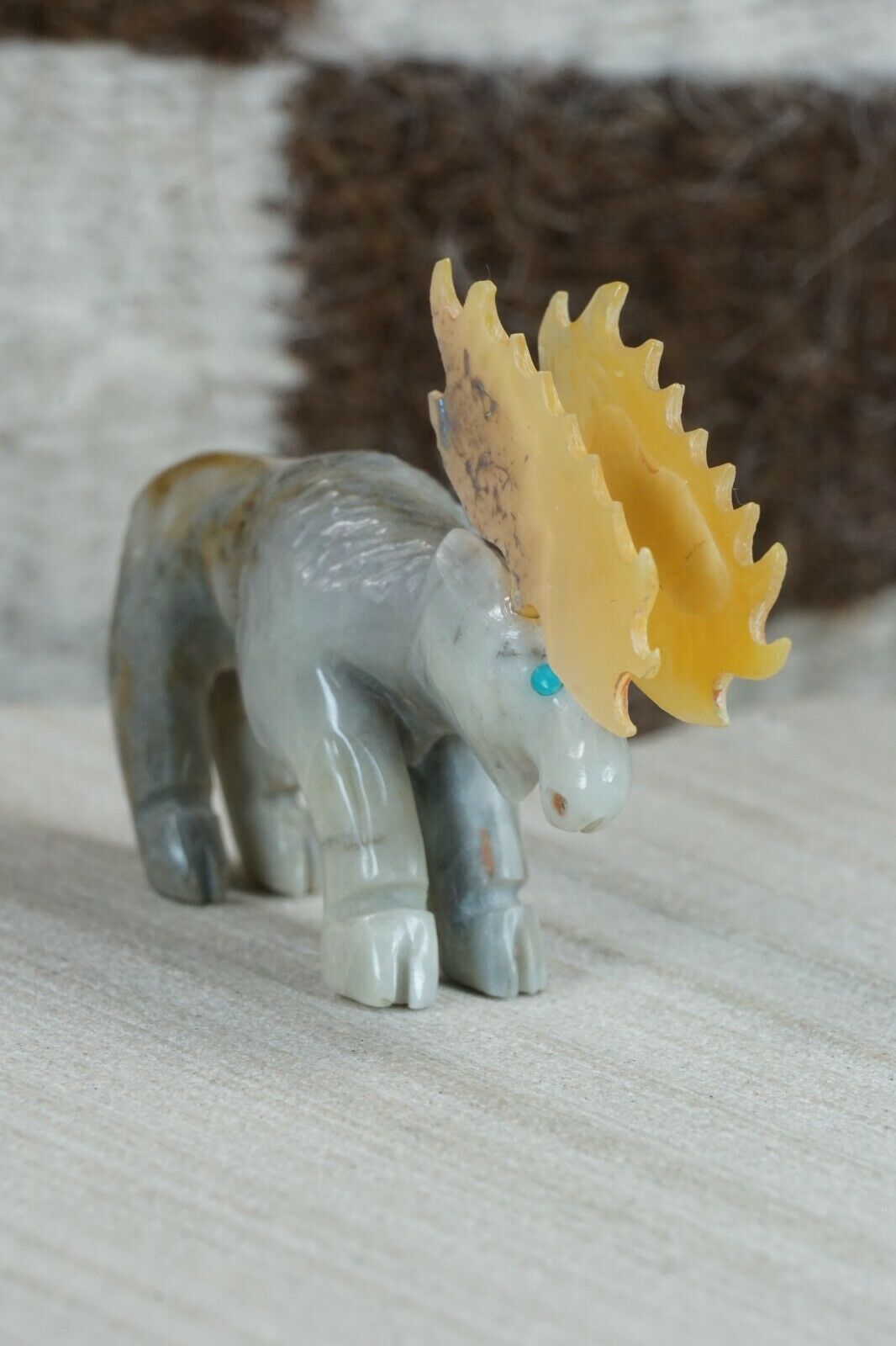Moose Zuni Fetish Carving - Jonas Hastito