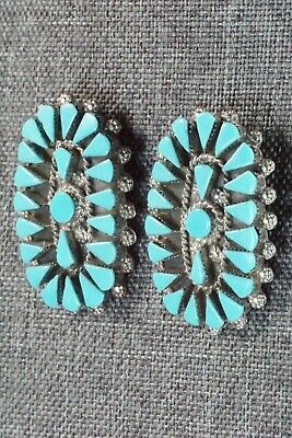 Turquoise & Sterling Silver Earrings - Merlinda Chavez