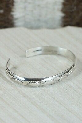 Navajo Sterling Silver Bracelet - Elaine Tahe