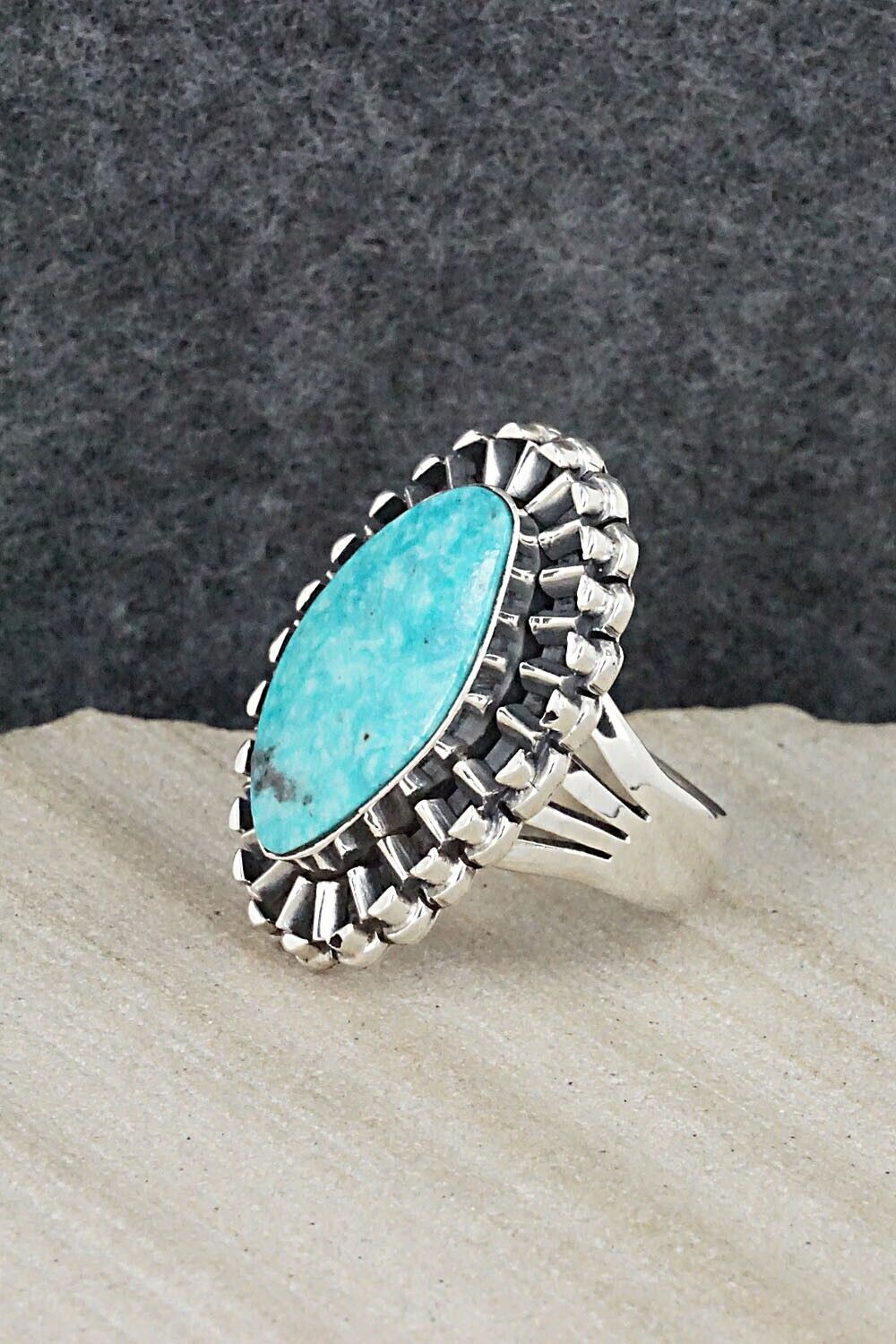 Turquoise & Sterling Silver Ring - Jimson Belin - Size 6