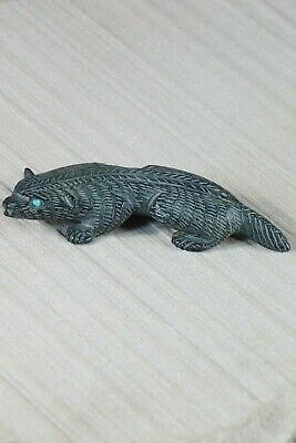 Badger Zuni Fetish Carving - Lance Cheama - High Lonesome Trading