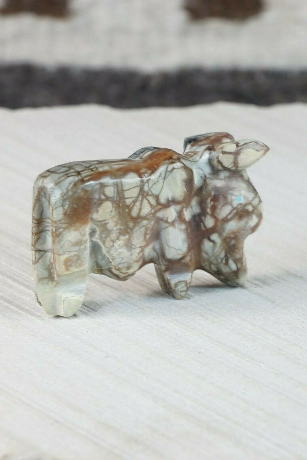 Buffalo Zuni Fetish Carving - Kelly Lementino - High Lonesome Trading