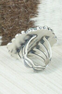 Turquoise & Sterling Silver Ring - Tom Lewis - Size 9.25