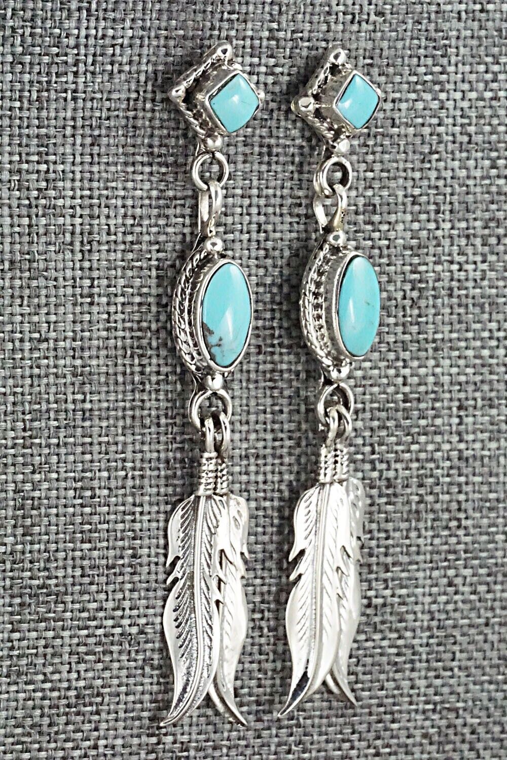 Turquoise & Sterling Silver Earrings - Shania Henio