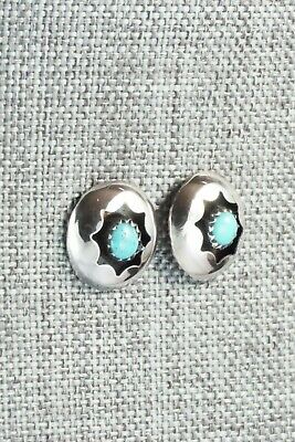 Turquoise & Sterling Silver Earrings - I Tom