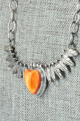 Spiny Oyster & Sterling Silver Necklace - Akee Douglas