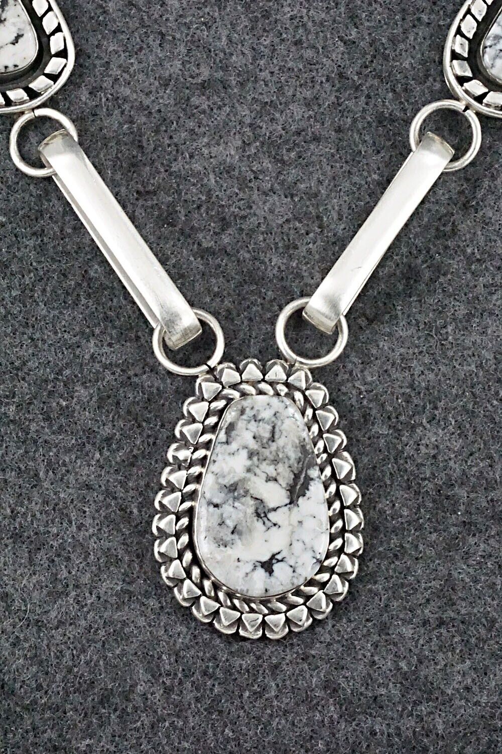 White Buffalo & Sterling Silver Necklace - Mike Smith