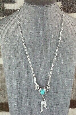 Turquoise & Sterling Silver Necklace - Lee Shorty