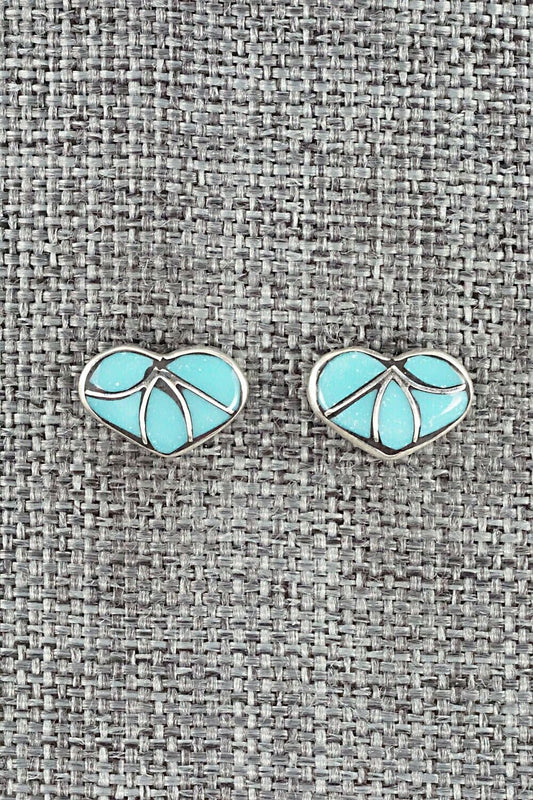 Turquoise & Sterling Silver Earrings - Thurza Leekya
