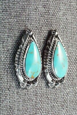 Turquoise & Sterling Silver Earrings - Freida Martinez