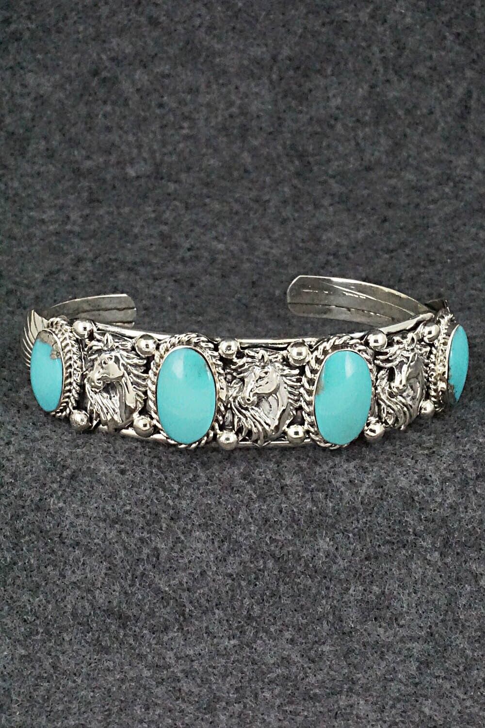 Turquoise & Sterling Silver Bracelet - Bobby Platero