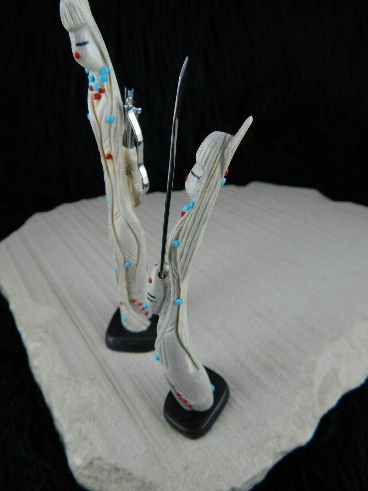 Hunter and Guide Zuni Fetish Carving Set - Michael Laweka - High Lonesome Trading