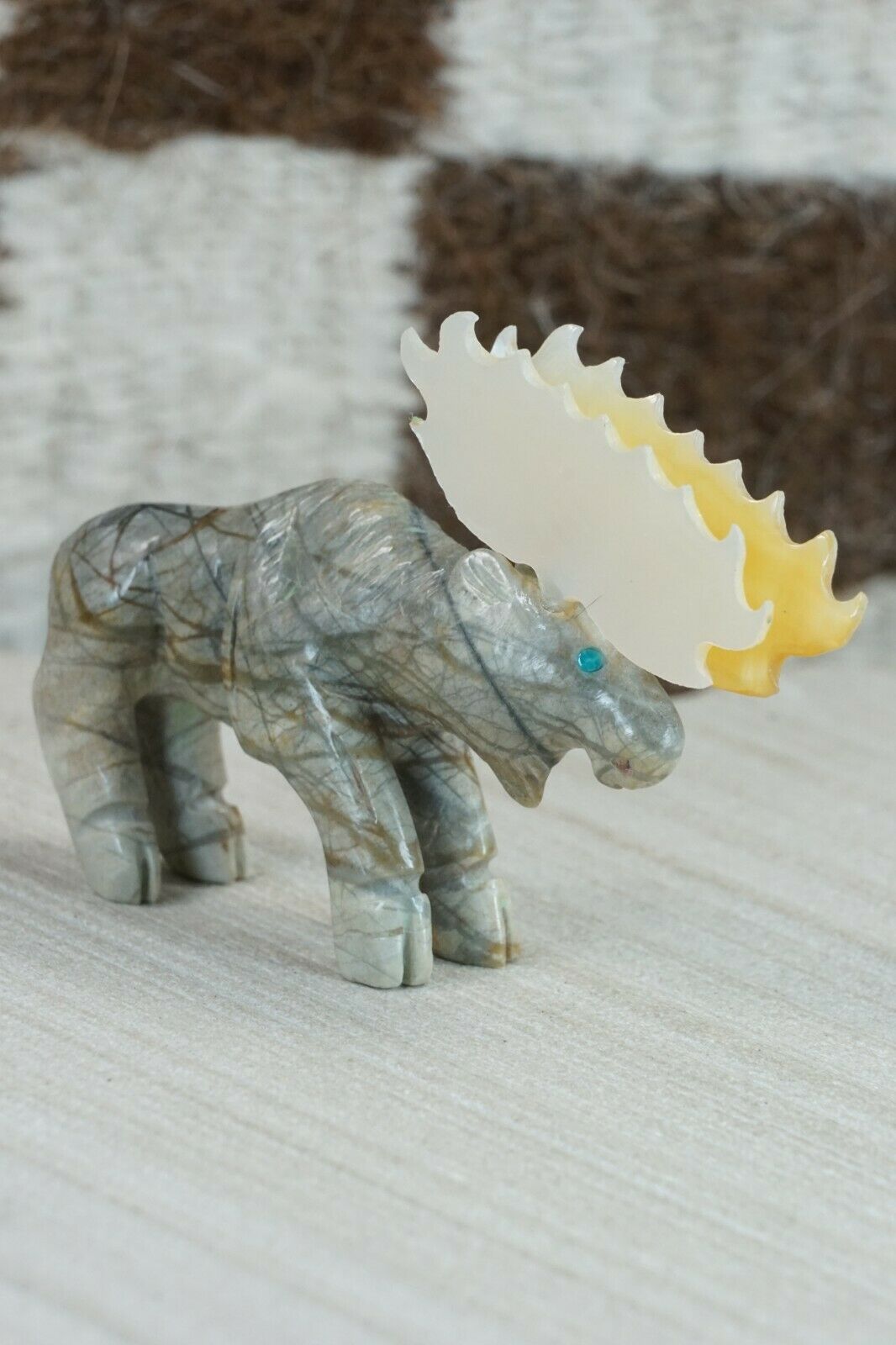 Moose Zuni Fetish Carving - Jonas Hastito