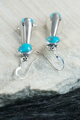 Navajo Turquoise & Sterling Silver Earrings - Roger Pino