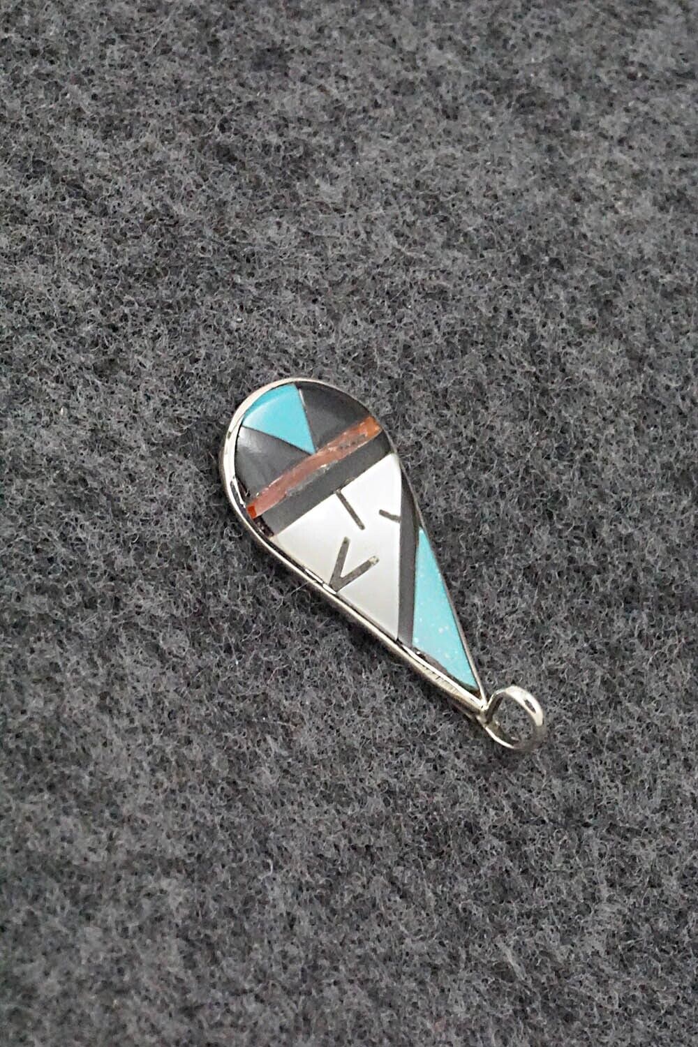 Multi Stone & Sterling Silver Pendant - Rhianna Kallestewa