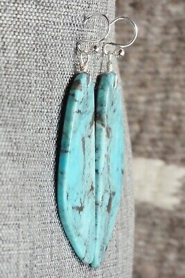 Turquoise & Sterling Silver Earrings - Ella Mae Garcia