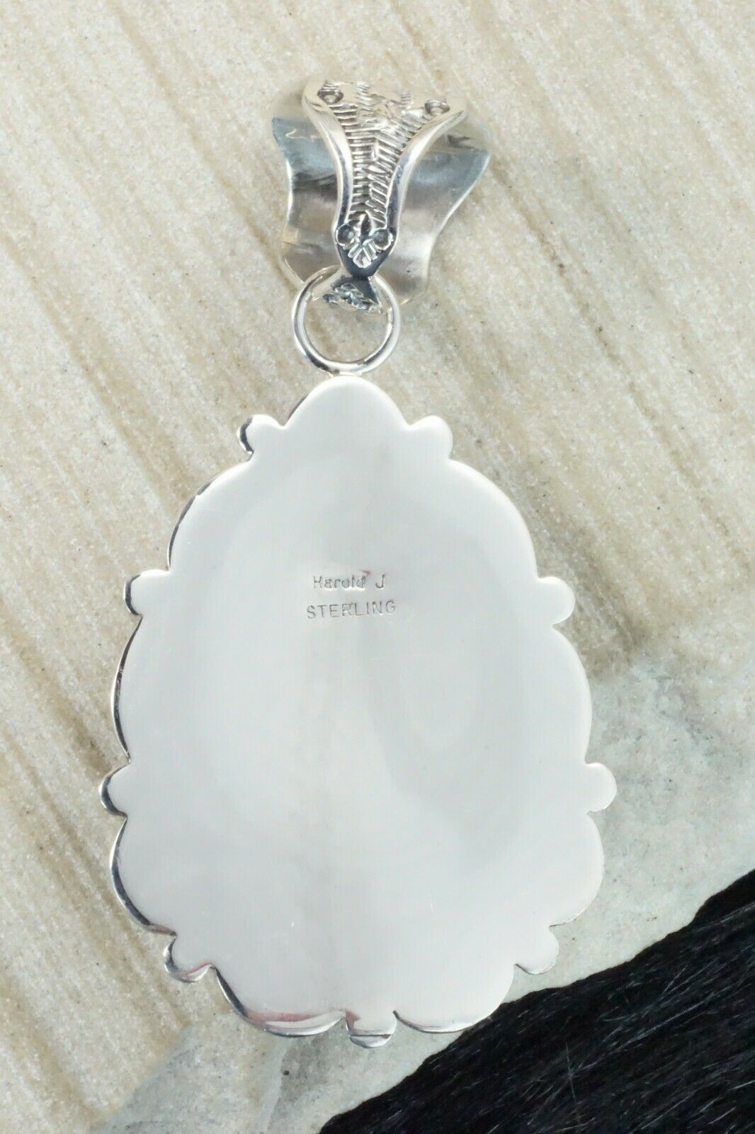 Turquoise & Sterling Silver Pendant - Harold Joe