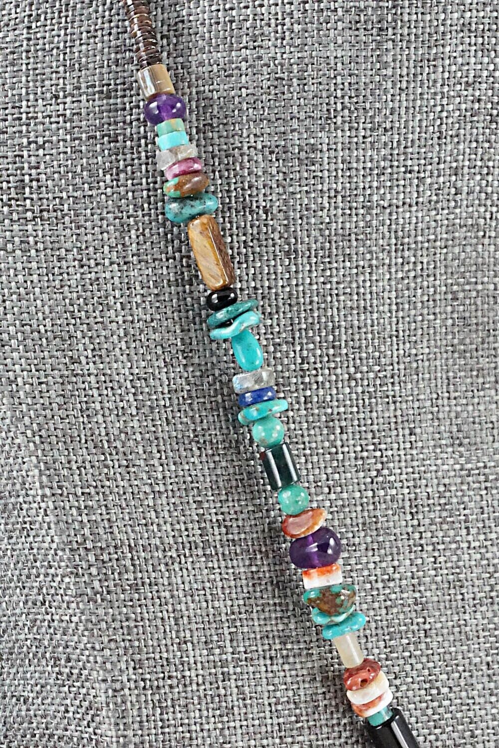 Multi Stone and Sterling Silver Necklace - Helen Tsosie