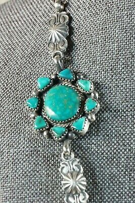 Turquoise & Sterling Silver Necklace - Annie Spencer - Navajo