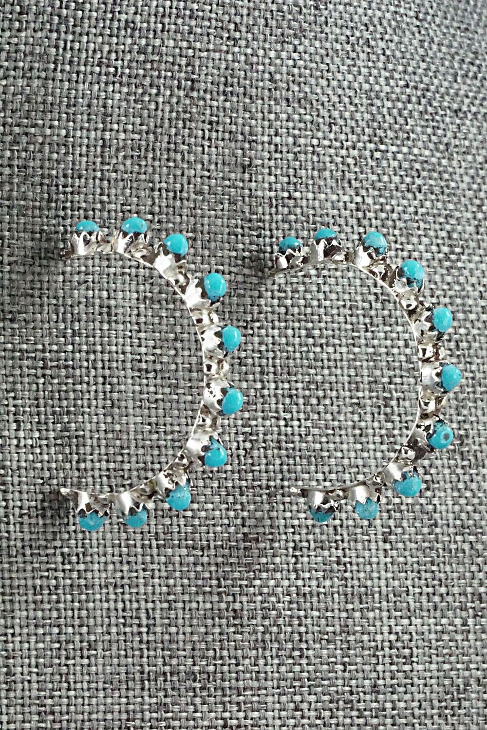 Turquoise & Sterling Silver Earrings - Anderson Waikanina