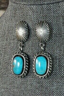 Turquoise & Sterling Silver Earrings - Annie Spencer - Navajo - High Lonesome Trading