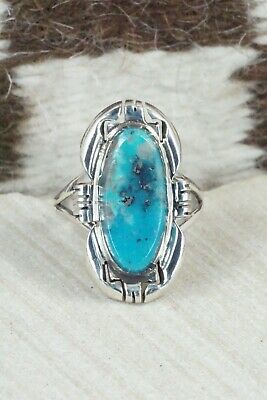 Turquoise and Sterling Silver Ring - Ray Jack - Size 10