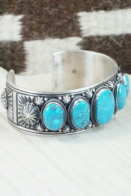 Navajo Turquoise & Sterling Silver Bracelet - Derrick Gordon