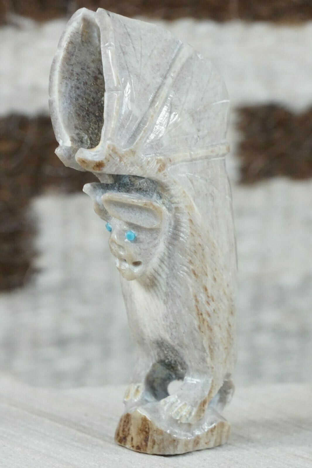 Bat Zuni Fetish Carving - Derrick Kaamasee - High Lonesome Trading