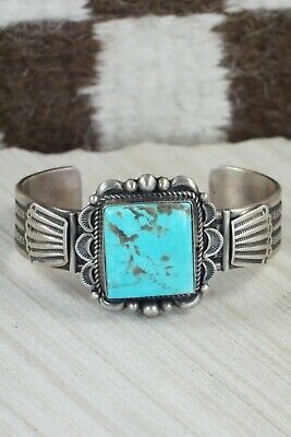 Turquoise & Sterling Silver Bracelet - Ronald Tom