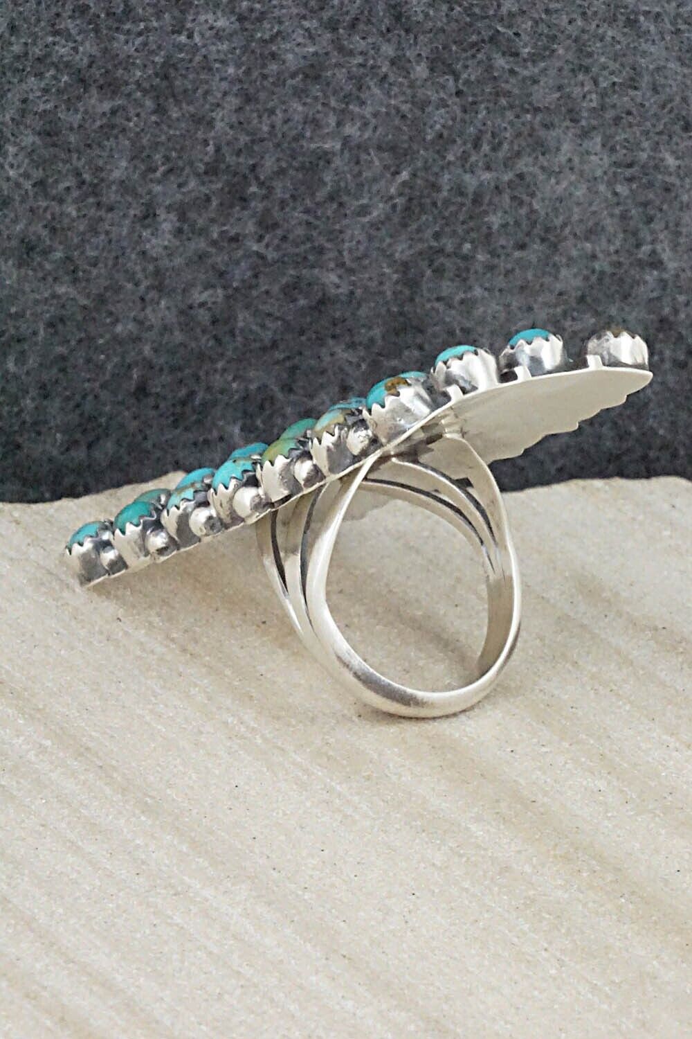 Turquoise & Sterling Silver Ring - Roberta Begay - Size 7
