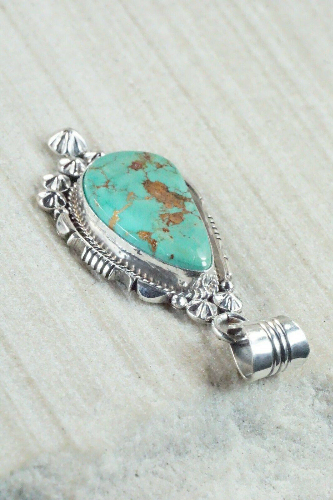 Turquoise & Sterling Silver Pendant - Daniel Benally