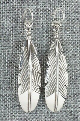 Sterling Silver Feather Earrings - Joe Mace
