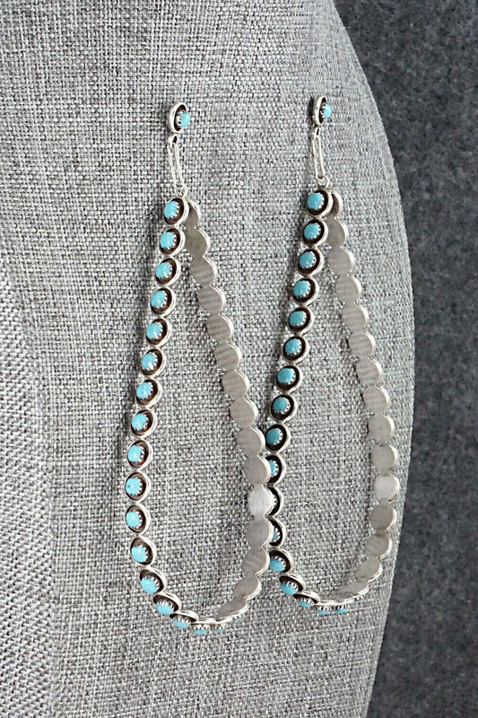 Turquoise & Sterling Silver Earrings - Florenda Lonasee