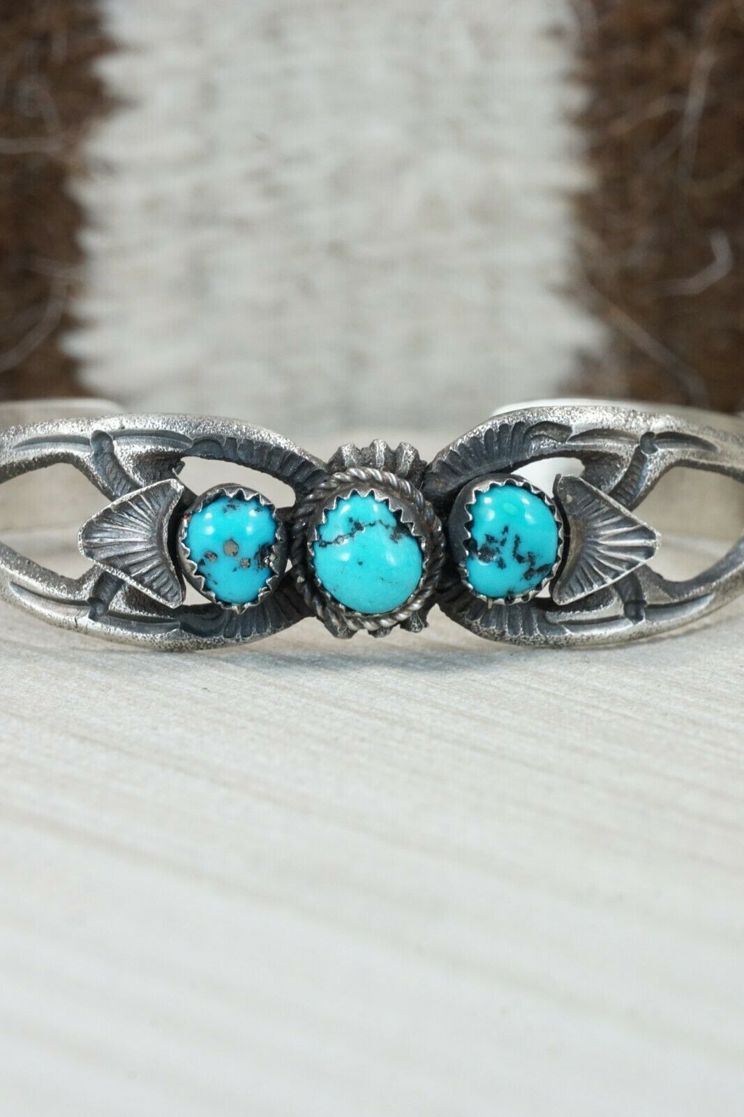 Turquoise and Sterling Silver Bracelet - Eva & Linberg Billah
