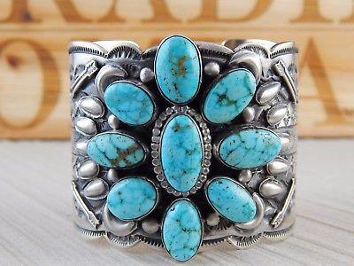 Navajo Sterling Silver & Turquoise Bracelet - Matilda Jon - High Lonesome Trading