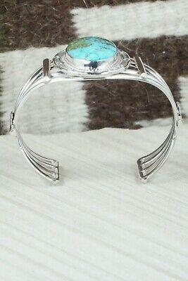 Turquoise & Sterling Silver Bracelet - Raymond Delgarito - High Lonesome Trading