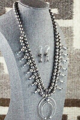 Sterling Silver Squash Blossom & Earrings - Phil Garcia