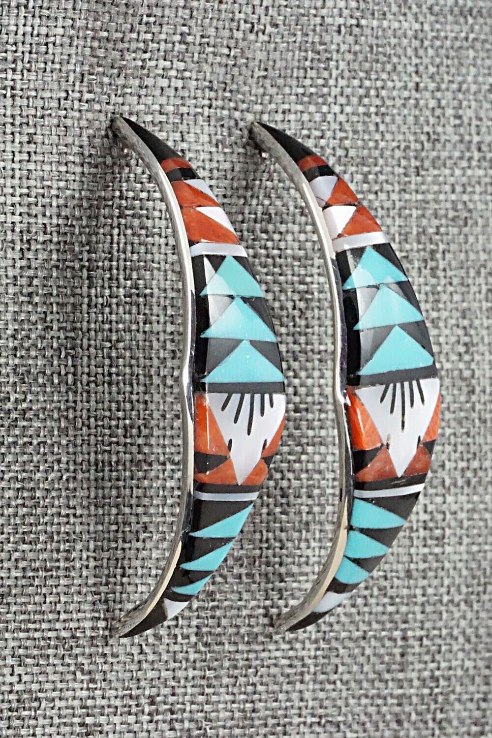 Multi Stone & Sterling Silver Earrings - Leif Esalio