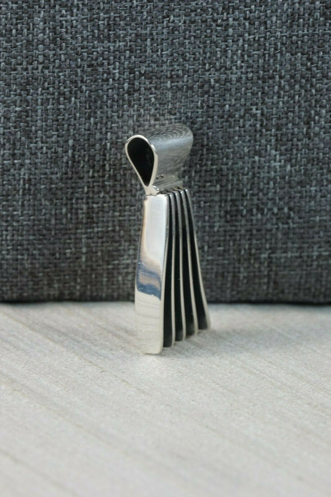Navajo Sterling Silver Pendant - James Bahe - High Lonesome Trading