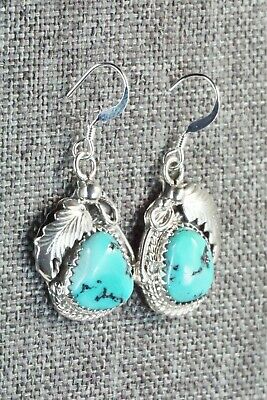 Turquoise & Sterling Silver Earrings - Roberta Begay