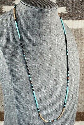 Turquoise, Shell, Coral & Sterling Silver Necklace - Esquipula Tenorio