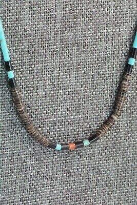 Turquoise, Shell, Coral & Sterling Silver Necklace - Esquipula Tenorio