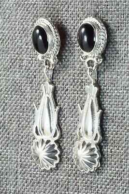 Onyx & Sterling Silver Earrings - Annie Spencer